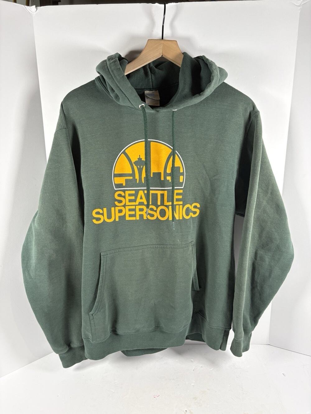 Seattle SuperSonics Hoodie Port & Company Core Fleece Green Men’s M NBA